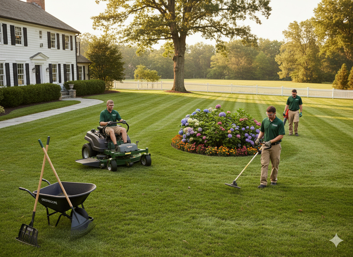 Professional yard maintenance service